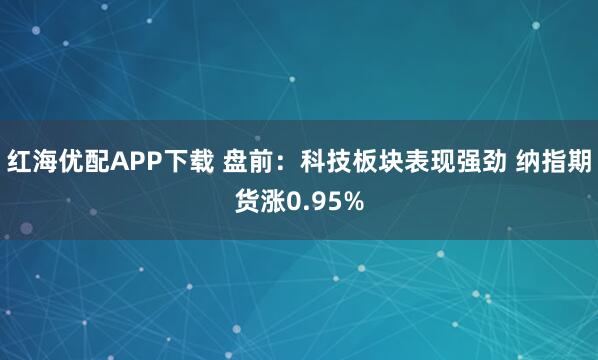 红海优配APP下载 盘前：科技板块表现强劲 纳指期货涨0.95%